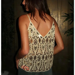 Image of Eliza | Sparkling Sheer Party Top with Sequins