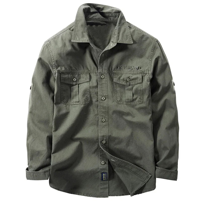 Image of Bram | Casual Overshirt Jacket with Pockets for Men
