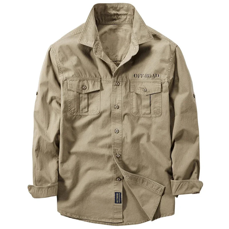 Image of Bram | Casual Overshirt Jacket with Pockets for Men