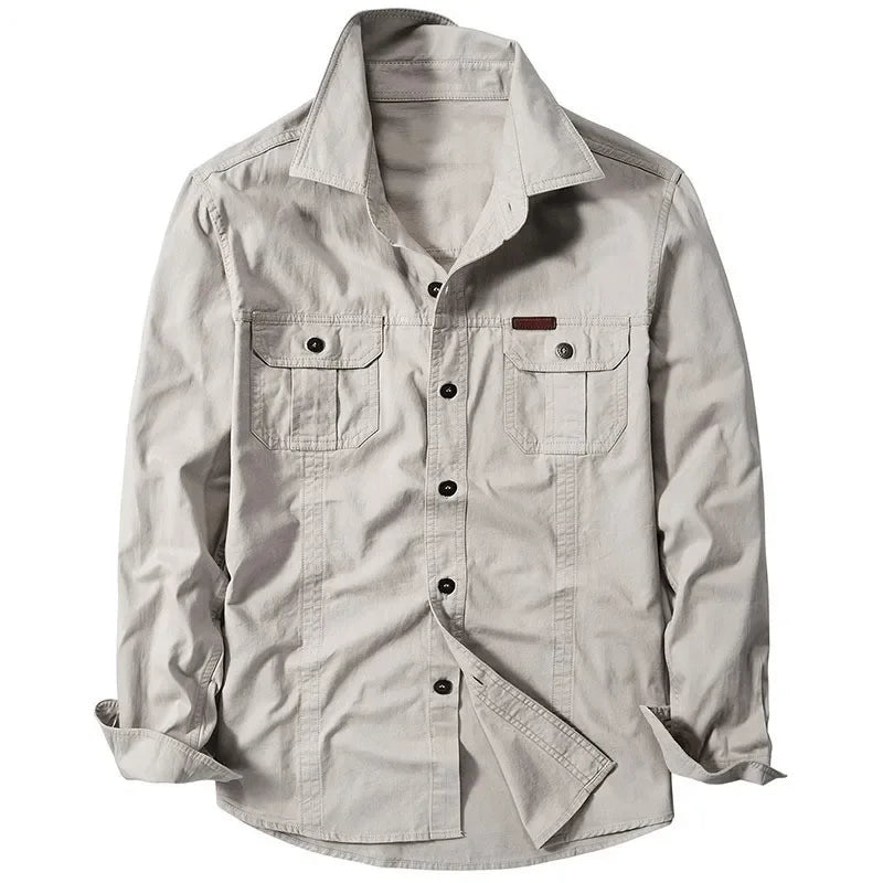 Image of Bram | Casual Overshirt Jacket with Pockets for Men