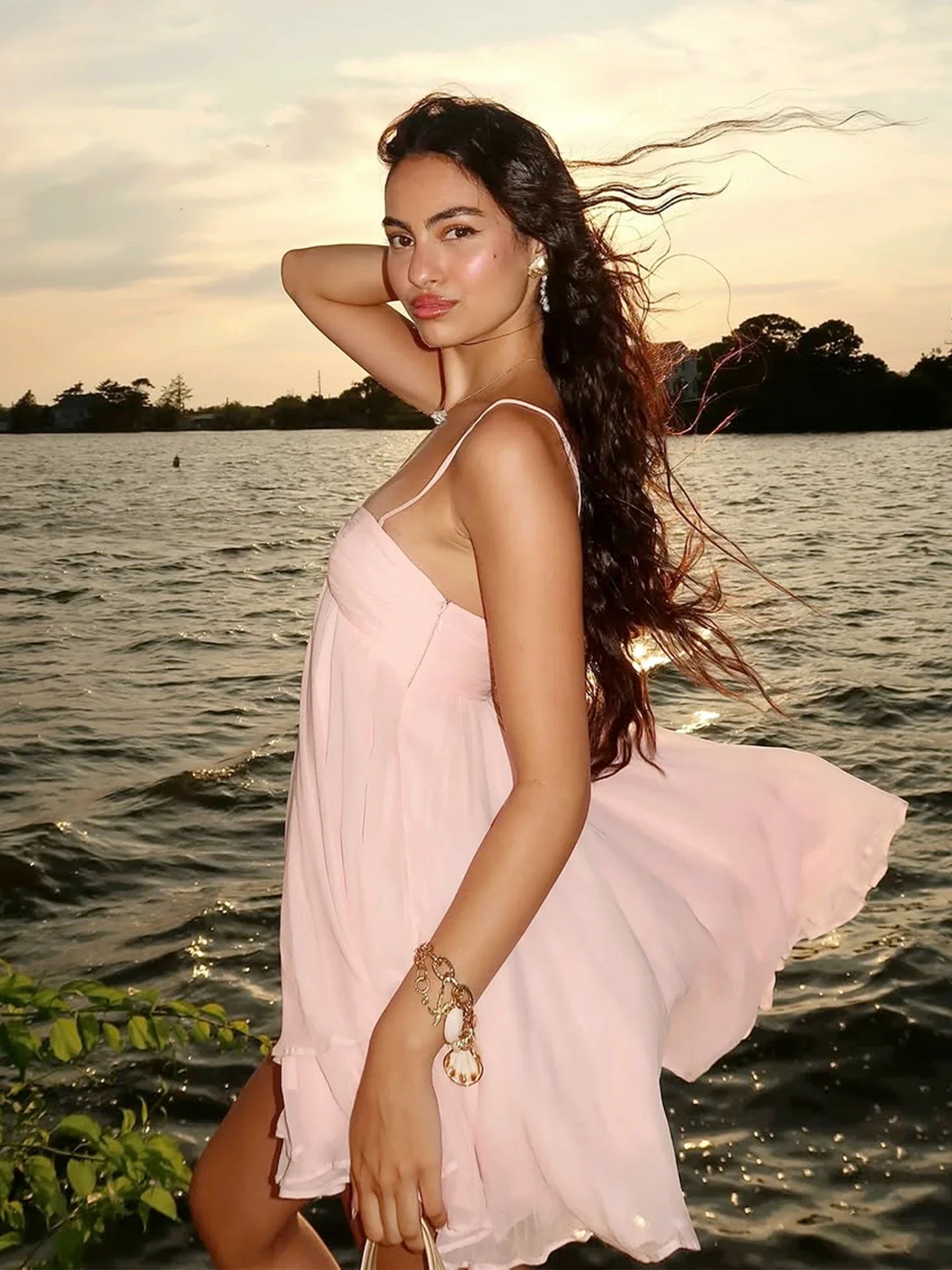 Image of Zoë | Flowy Sleeveless Summer Dress with Spaghetti Straps