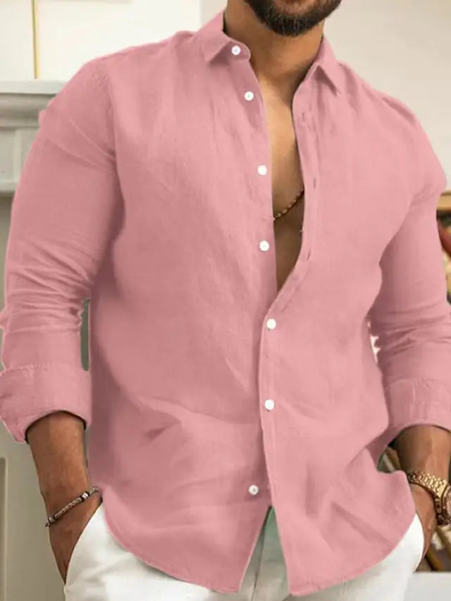Milan | Casual Linen Shirt with Long Sleeves