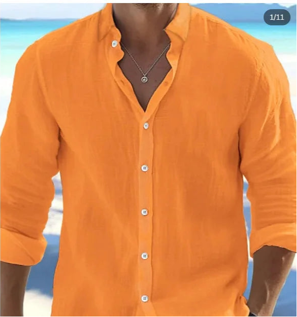 Image of Milan | Casual Linen Shirt with Long Sleeves