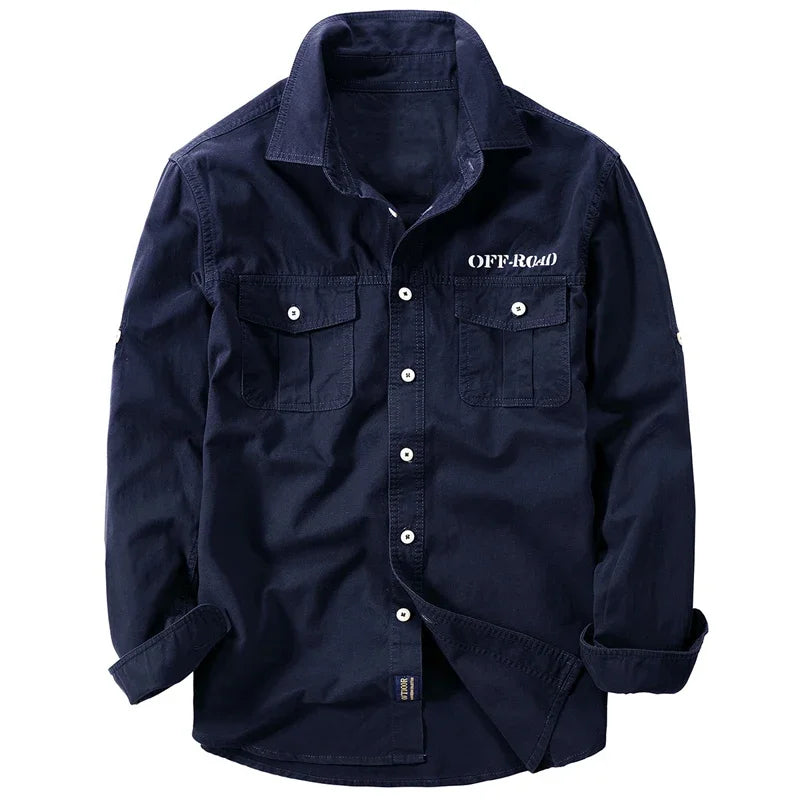 Image of Bram | Casual Overshirt Jacket with Pockets for Men