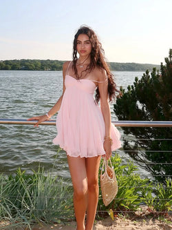 Image of Zoë | Flowy Sleeveless Summer Dress with Spaghetti Straps