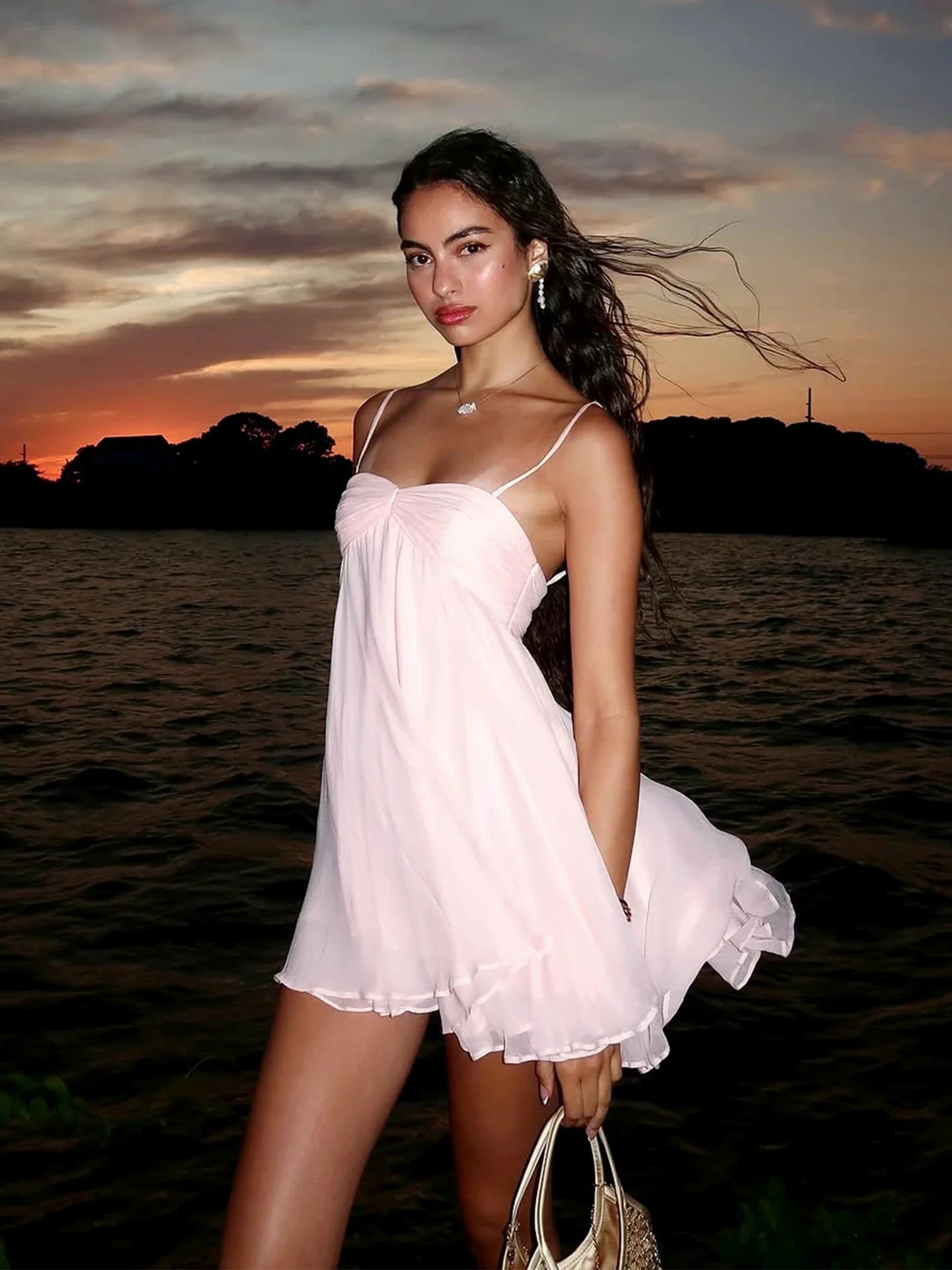 Image of Zoë | Flowy Sleeveless Summer Dress with Spaghetti Straps