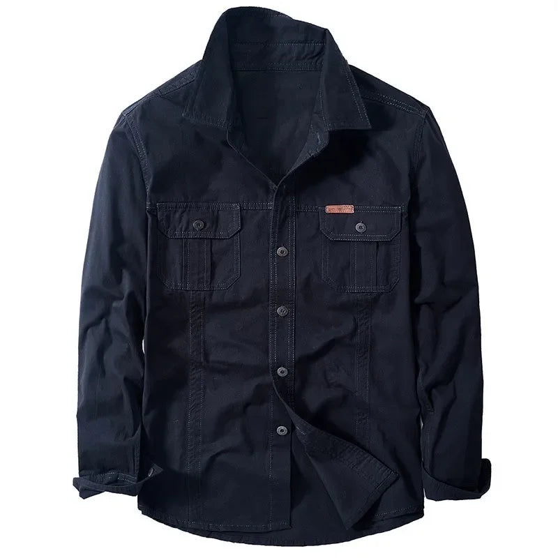 Image of Bram | Casual Overshirt Jacket with Pockets for Men