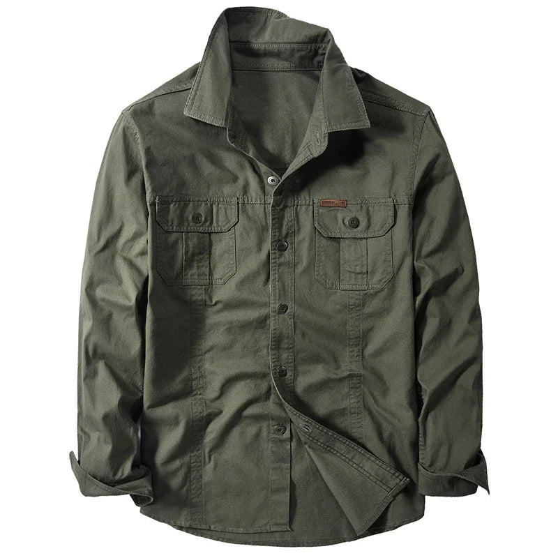 Image of Bram | Casual Overshirt Jacket with Pockets for Men