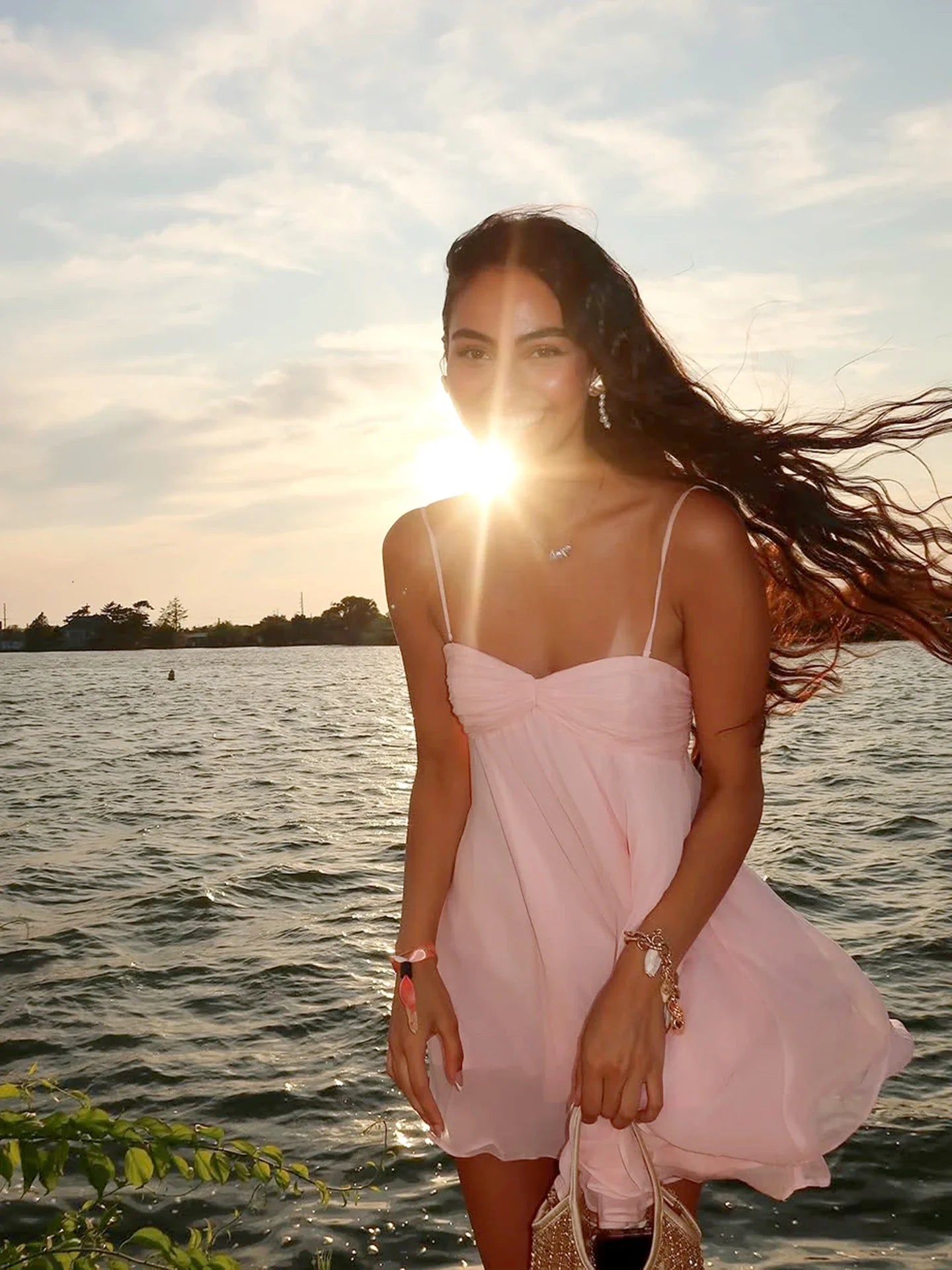 Image of Zoë | Flowy Sleeveless Summer Dress with Spaghetti Straps