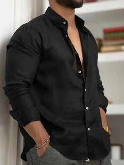 Image of Milan | Casual Linen Shirt with Long Sleeves