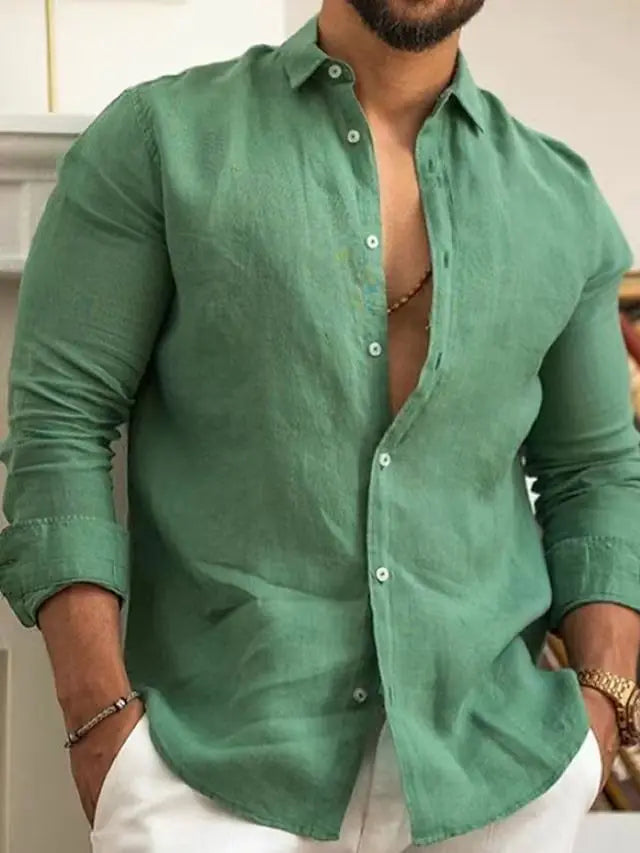 Milan | Casual Linen Shirt with Long Sleeves