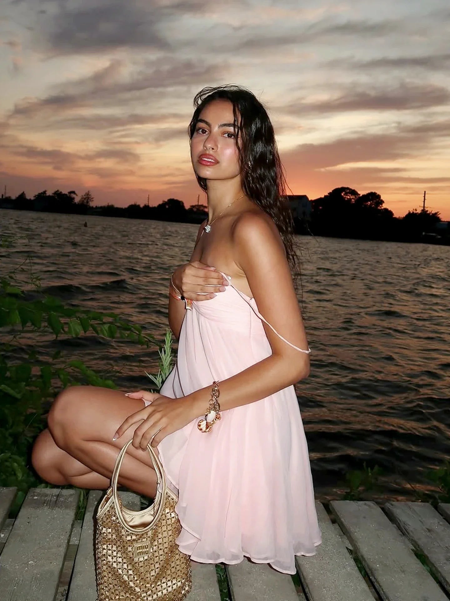 Image of Zoë | Flowy Sleeveless Summer Dress with Spaghetti Straps